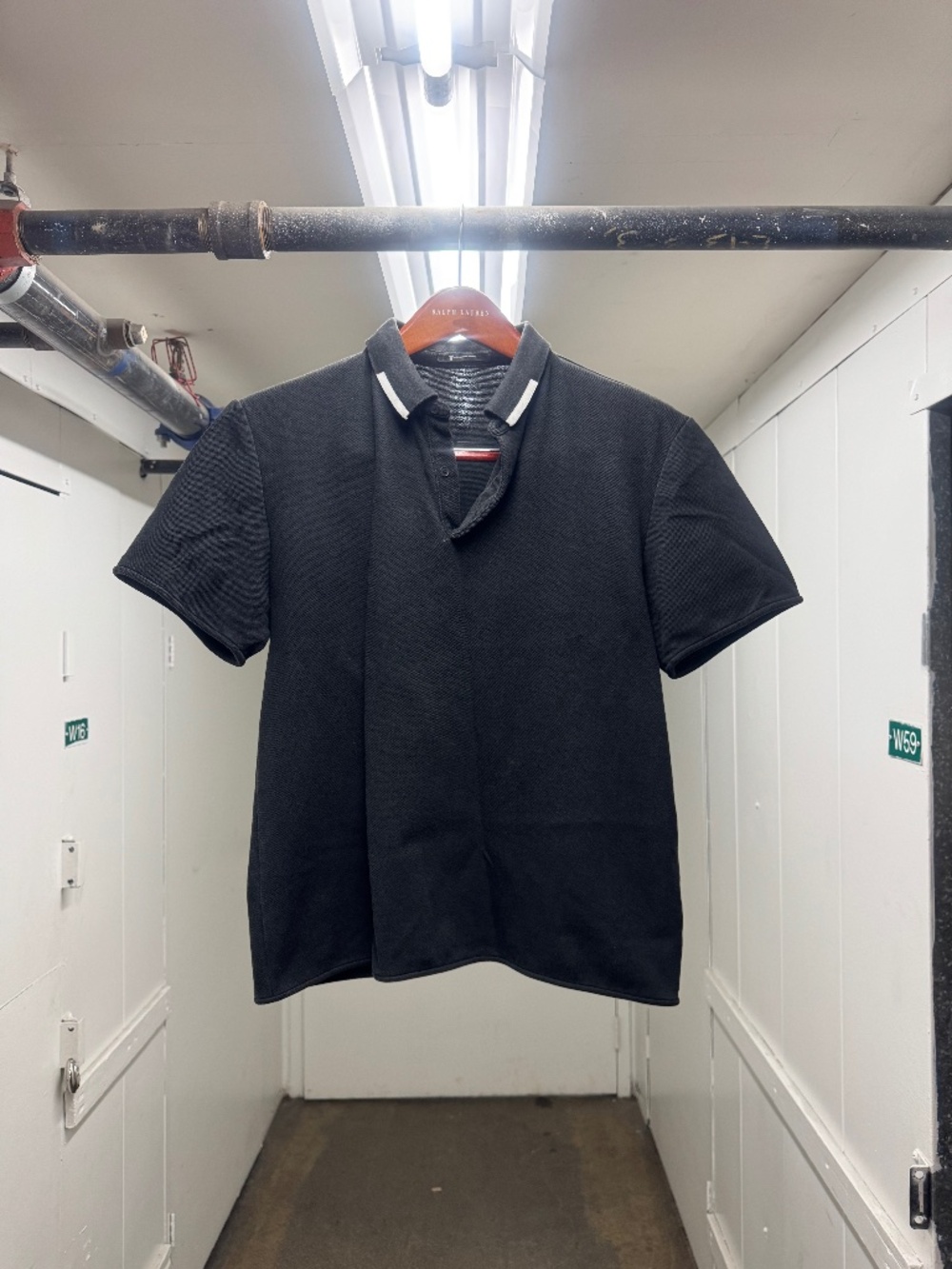 T by Alexander Wang Black and White Designer Pique Polo